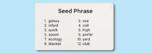 Qué es una seed phrase