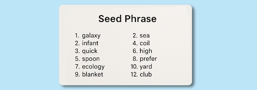 Qué es una seed phrase